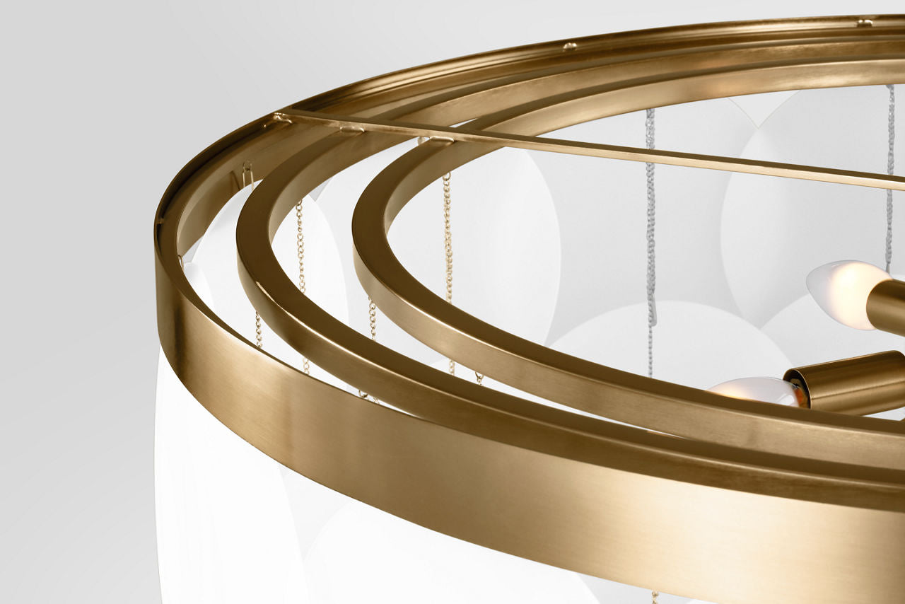 Mellita Eight Light Pendant | Satin Brass