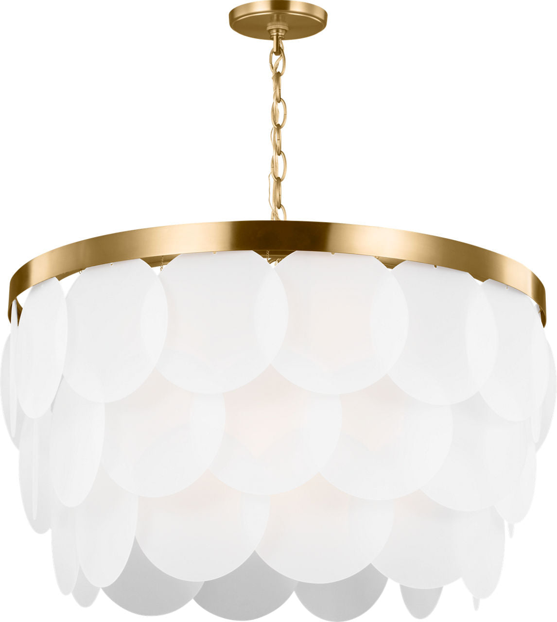 Mellita Eight Light Pendant | Satin Brass Bulbs Included