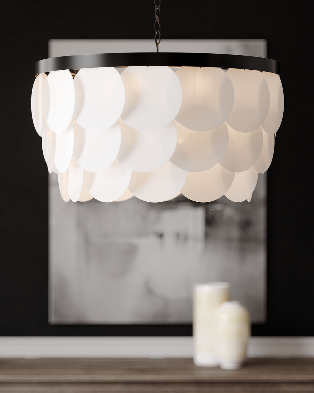 Mellita Eight Light Pendant | Midnight Black