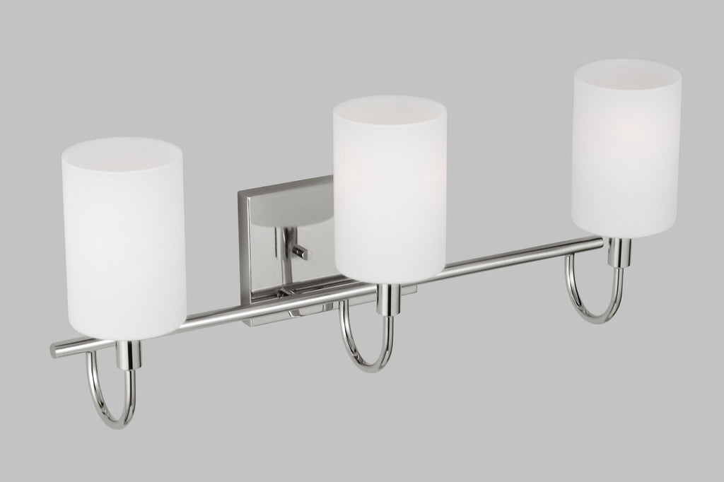 Oak Moore Three Light Wall / Bath Chrome Bulbs Inc