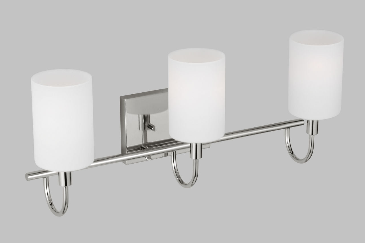 Oak Moore Three Light Wall / Bath Chrome Bulbs Inc