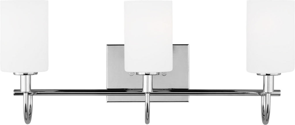 Oak Moore Three Light Wall / Bath Chrome