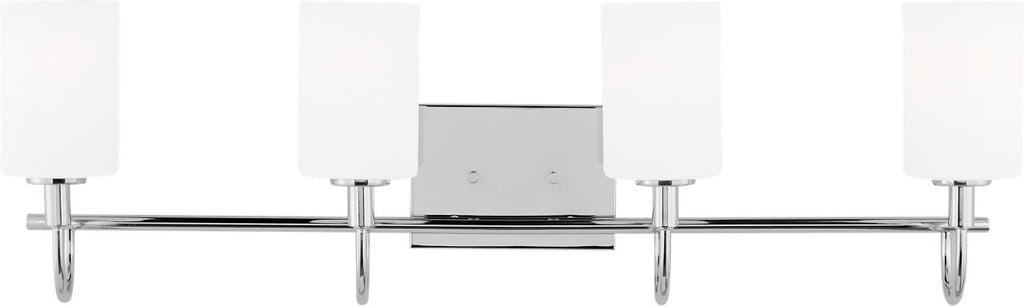 Oak Moore Four Light Wall / Bath Chrome Bulbs Inc