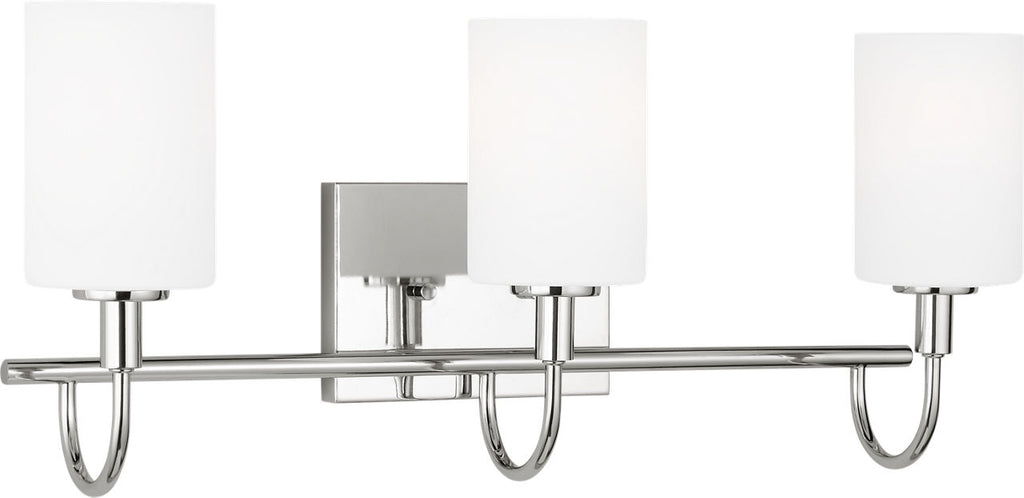 Oak Moore Three Light Wall / Bath Chrome