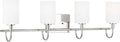 Oak Moore Four Light Wall / Bath Chrome