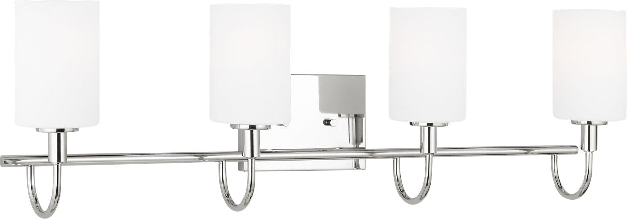 Oak Moore Four Light Wall / Bath Chrome