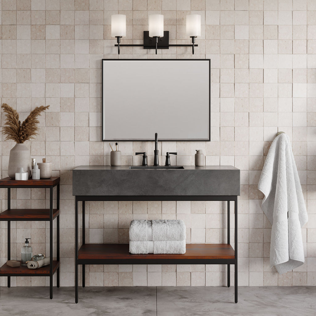 Oak Moore Three Light Wall / Bath Midnight Black