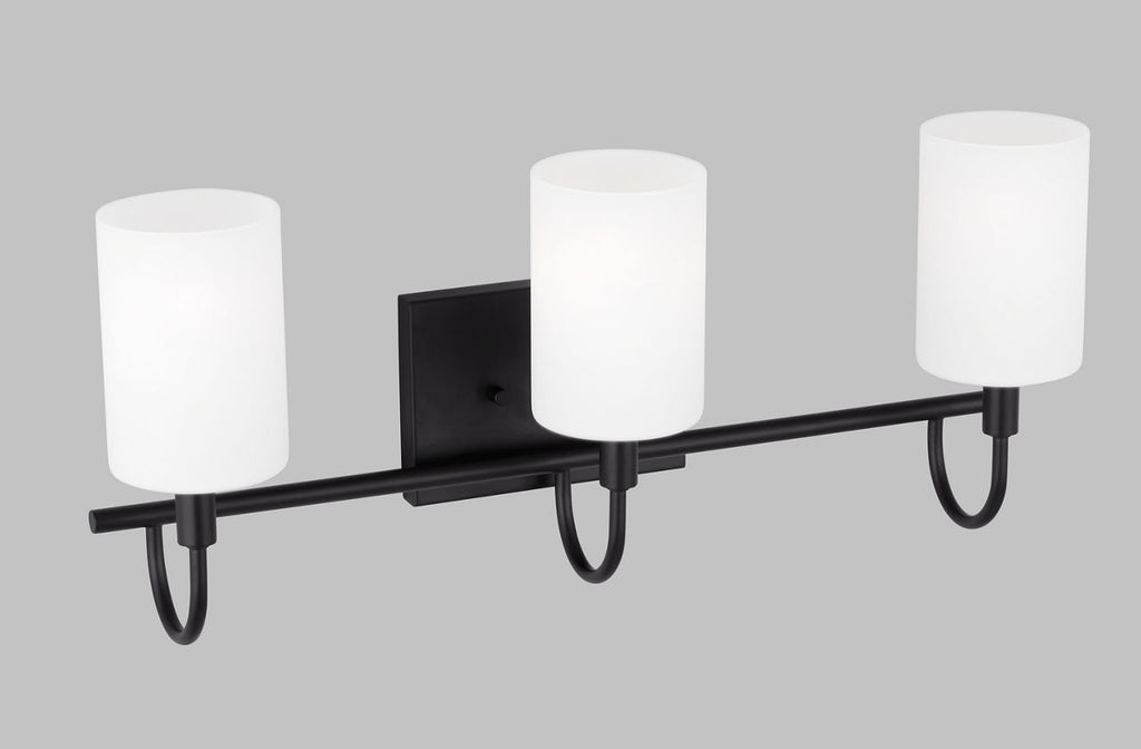 Oak Moore Three Light Wall / Bath Midnight Black
