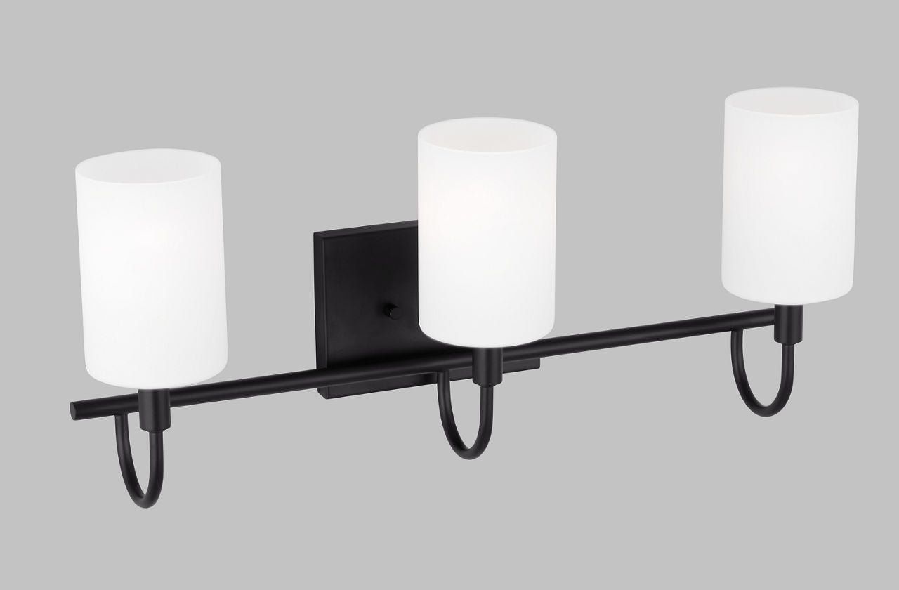 Oak Moore Three Light Wall / Bath Midnight Black