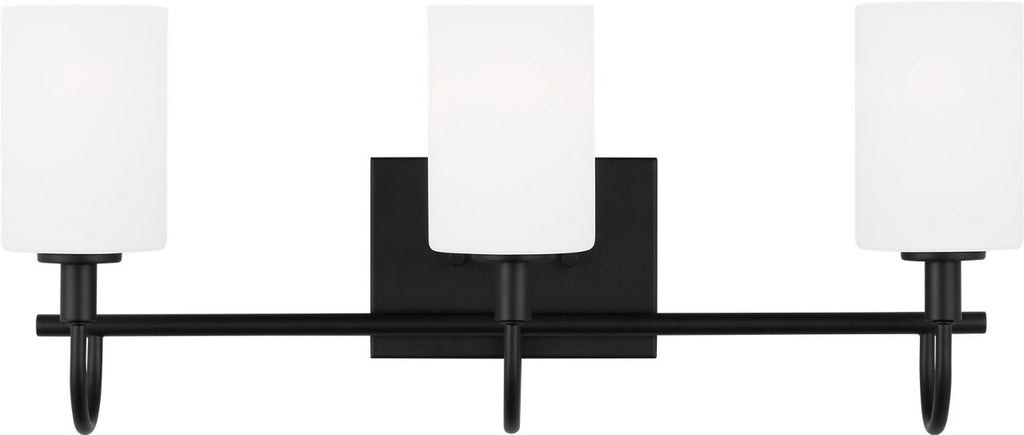Oak Moore Three Light Wall / Bath Midnight Black