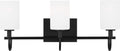 Oak Moore Three Light Wall / Bath Midnight Black