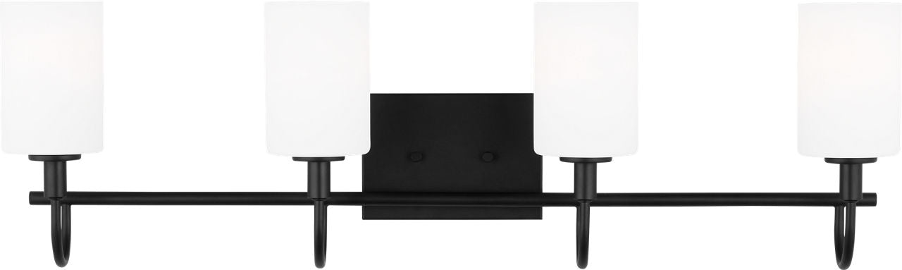 Oak Moore Four Light Wall / Bath Midnight Black