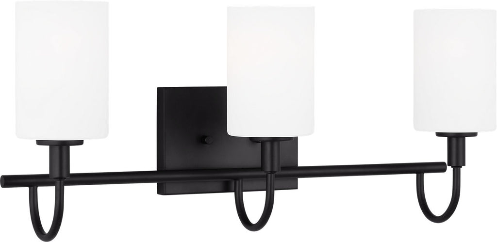 Oak Moore Three Light Wall / Bath Midnight Black