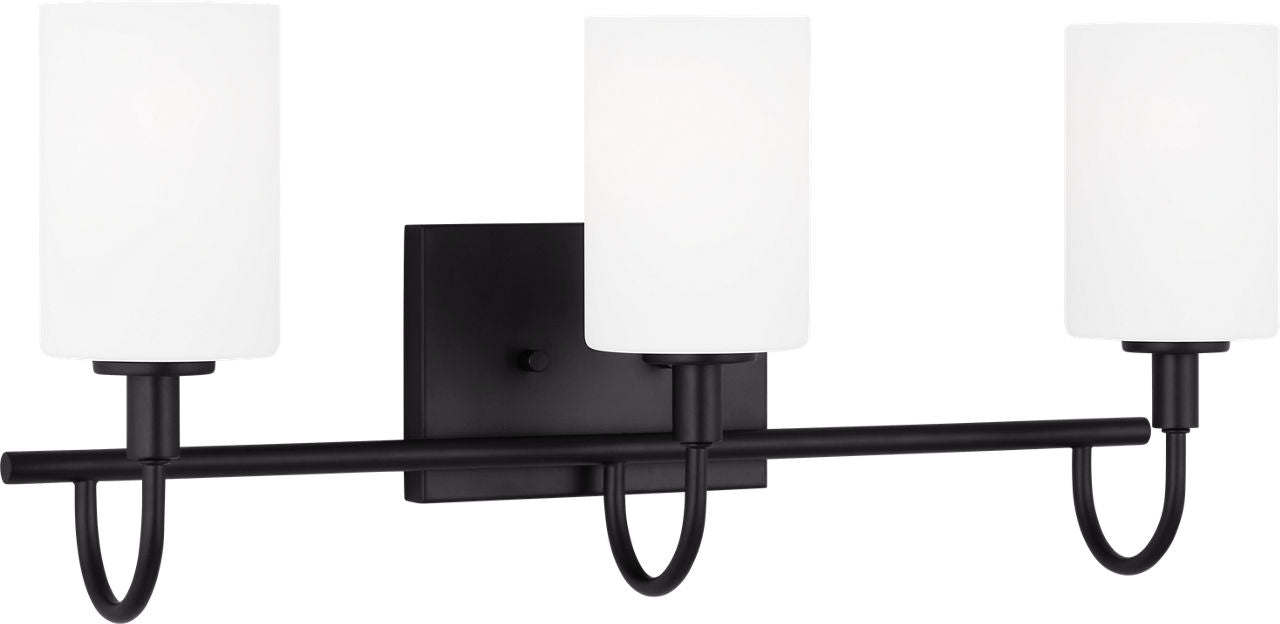 Oak Moore Three Light Wall / Bath Midnight Black