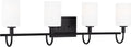 Oak Moore Four Light Wall / Bath Midnight Black