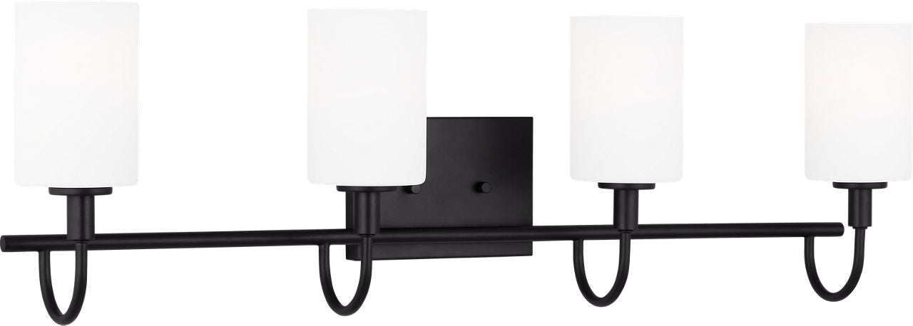 Oak Moore Four Light Wall / Bath Midnight Black