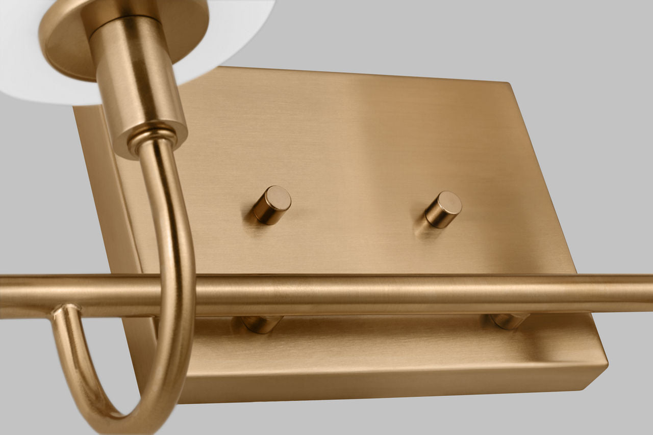 Oak Moore Two Light Wall / Bath Satin Brass