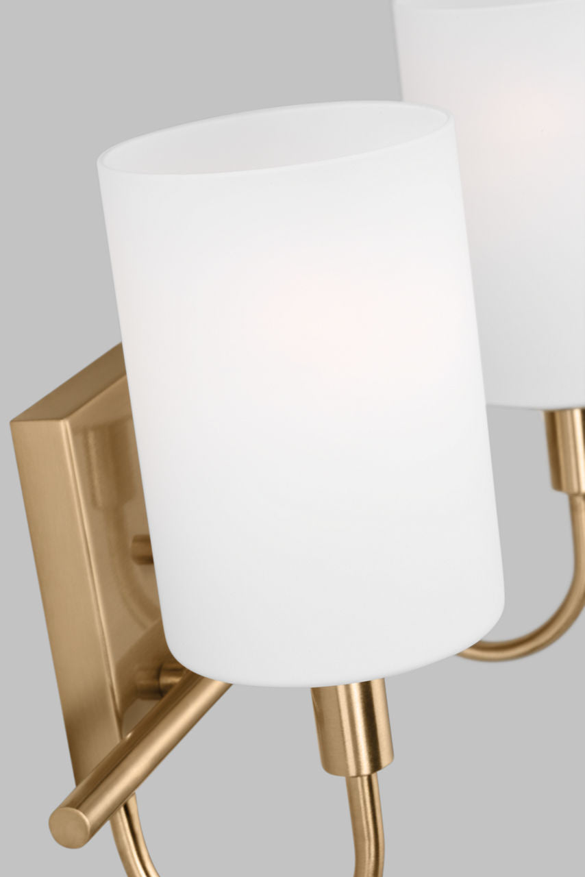 Oak Moore Two Light Wall / Bath Satin Brass