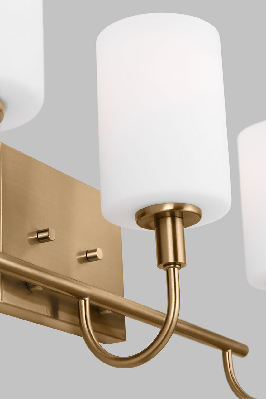 Oak Moore Three Light Wall / Bath Satin Brass