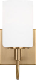 Oak Moore One Light Wall / Bath Sconce Satin Brass Bulbs Included
