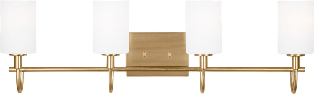 Oak Moore Four Light Wall / Bath Satin Brass