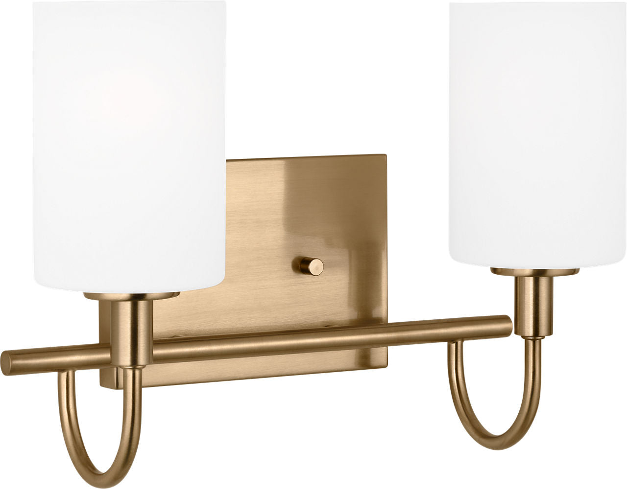 Oak Moore Two Light Wall / Bath Satin Brass