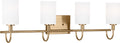 Oak Moore Four Light Wall / Bath Satin Brass