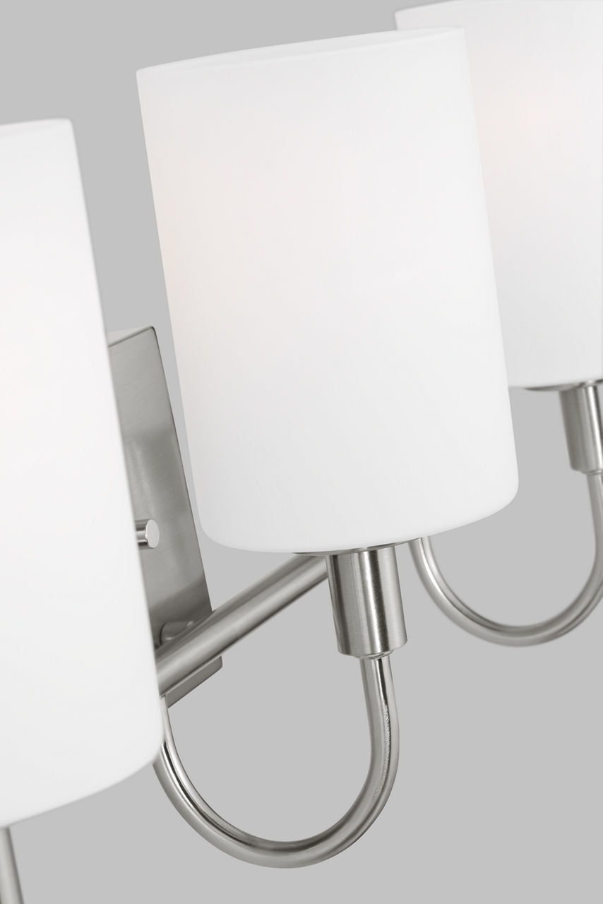 Oak Moore Three Light Wall / Bath Brushed Nickel