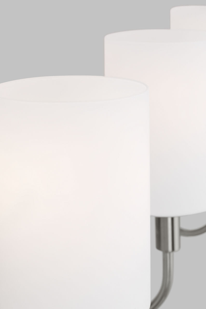 Oak Moore Four Light Wall / Bath Brushed Nickel Bulbs Inc