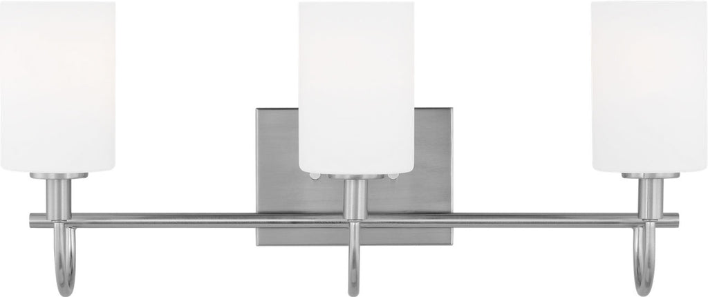 Oak Moore Three Light Wall / Bath Brushed Nickel