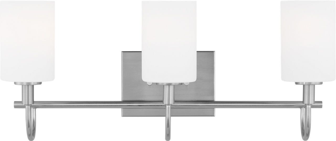 Oak Moore Three Light Wall / Bath Brushed Nickel