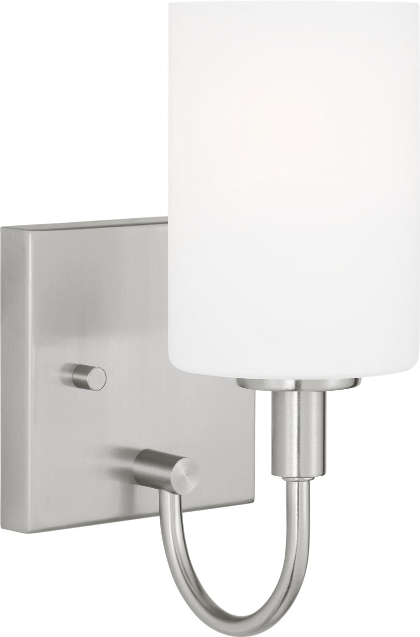 Oak Moore One Light Wall / Bath Sconce Brushed Nickel Bulbs Inc
