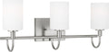 Oak Moore Three Light Wall / Bath Brushed Nickel