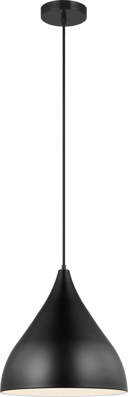 Oden Medium Pendant Midnight Black Bulbs Inc