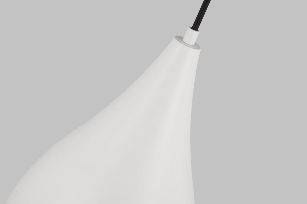 Oden Small Pendant Matte White Bulbs Inc