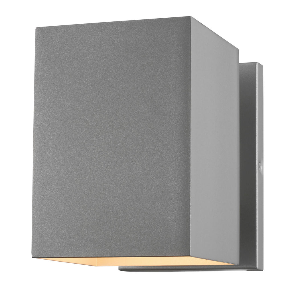 Pohl Small One Light Wall Lantern Painted Brushed Nickel