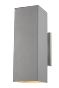 Pohl Medium Two Light Wall Lantern Painted Brushed Nickel