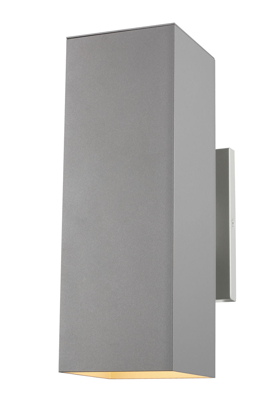 Pohl Medium Two Light Wall Lantern Painted Brushed Nickel Bulbs Included