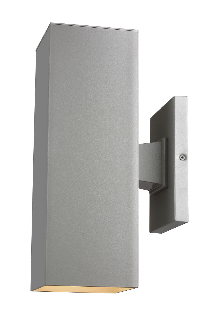 Pohl Medium Two Light Wall Lantern Painted Brushed Nickel Bulbs Included