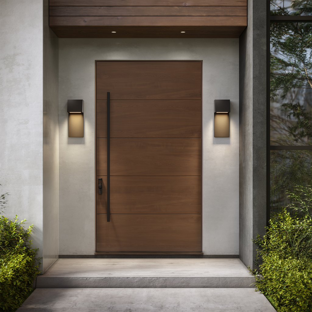 Rocha Large LED Outdoor Wall Lantern Antique Bronze Bulbs Included