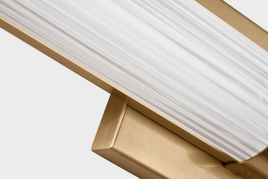 Syden Small LED Wall / Bath Satin Brass Bulbs Included