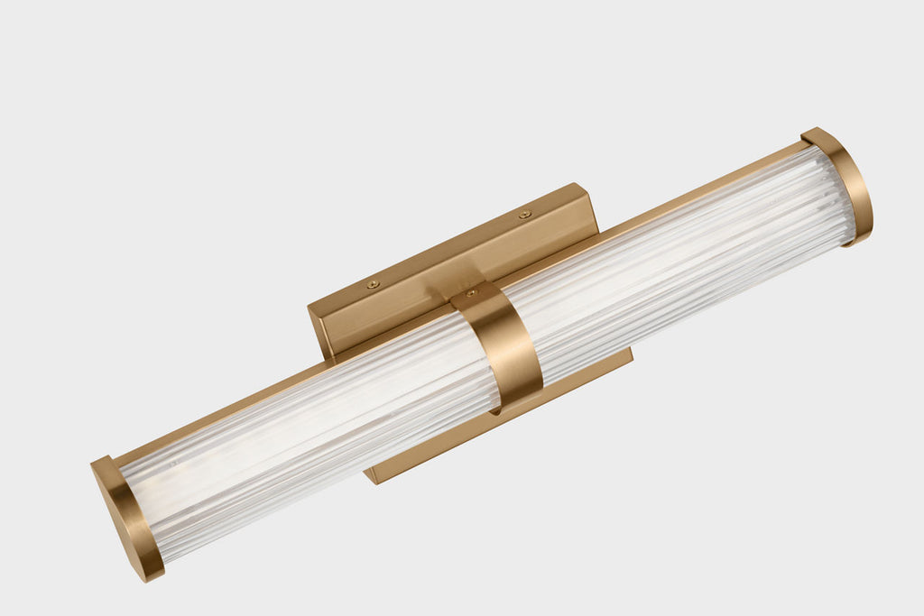 Syden Small LED Wall / Bath Satin Brass Bulbs Included