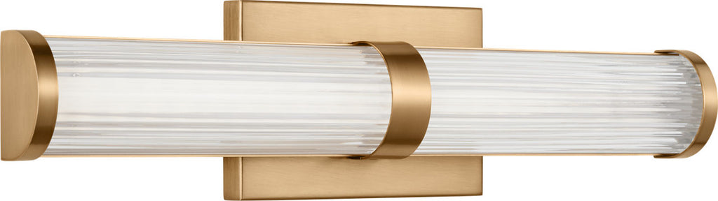 Syden Small LED Wall / Bath Satin Brass Bulbs Included
