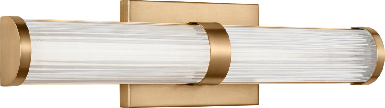 Syden Small LED Wall / Bath Satin Brass Bulbs Included