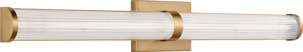 Syden Large LED Wall / Bath Satin Brass Bulbs Inc