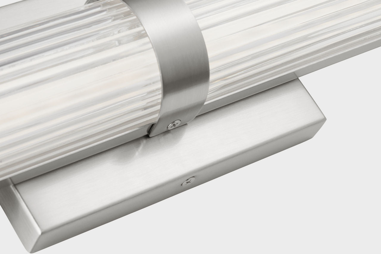 Syden Small LED Wall / Bath Brushed Nickel Bulbs Inc