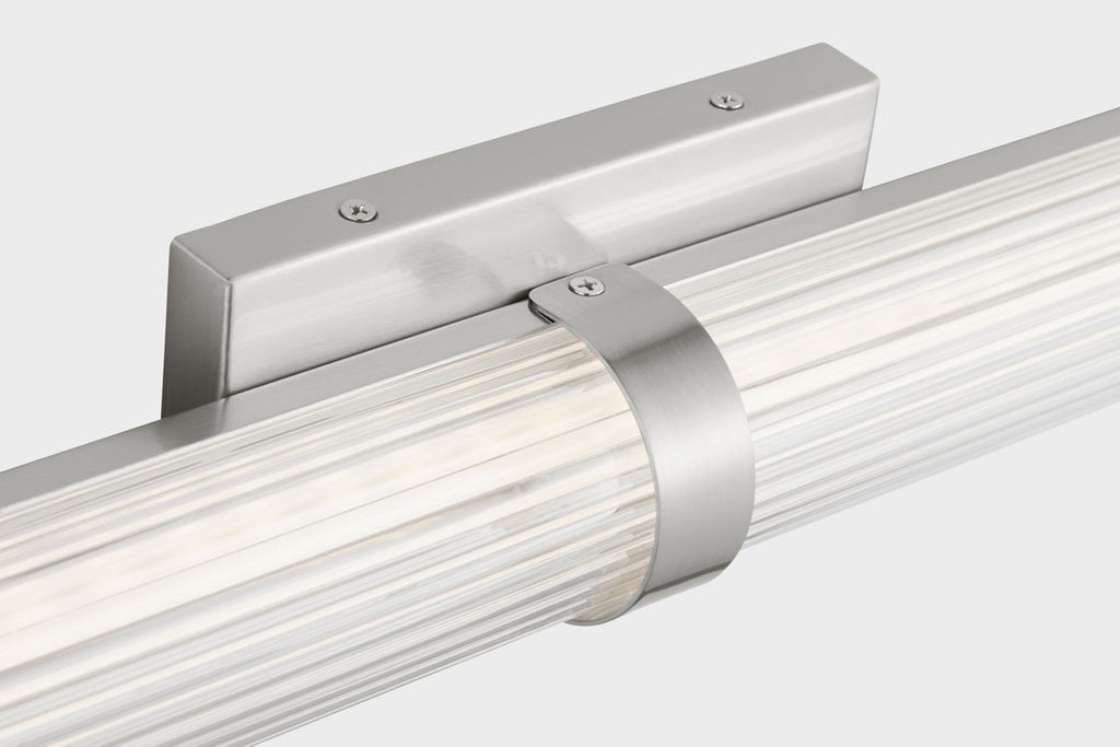 Syden Medium LED Wall / Bath Brushed Nickel Bulbs Inc