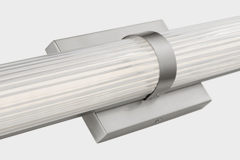 Syden Large LED Wall / Bath Brushed Nickel Bulbs Inc