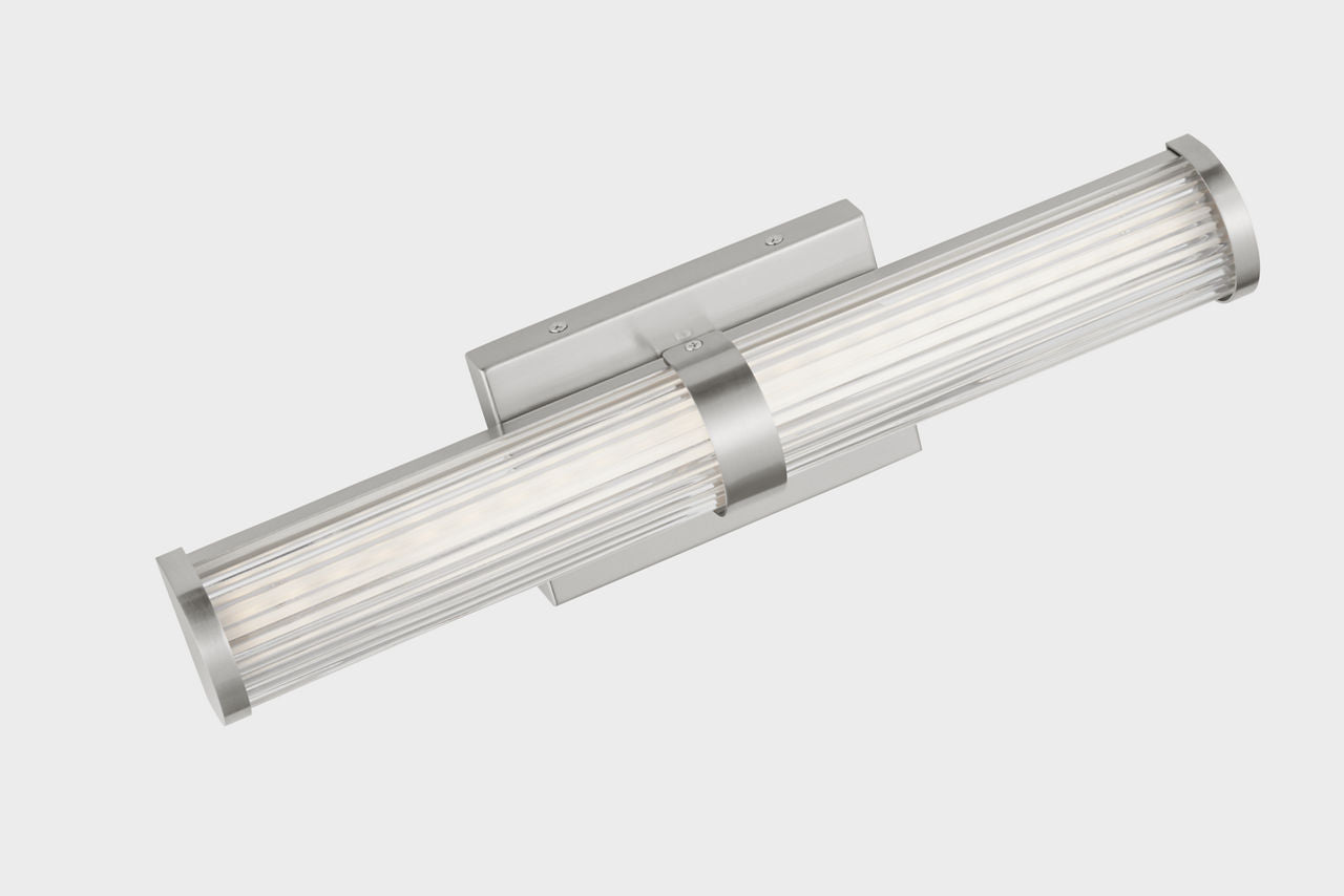 Syden Small LED Wall / Bath Brushed Nickel Bulbs Inc