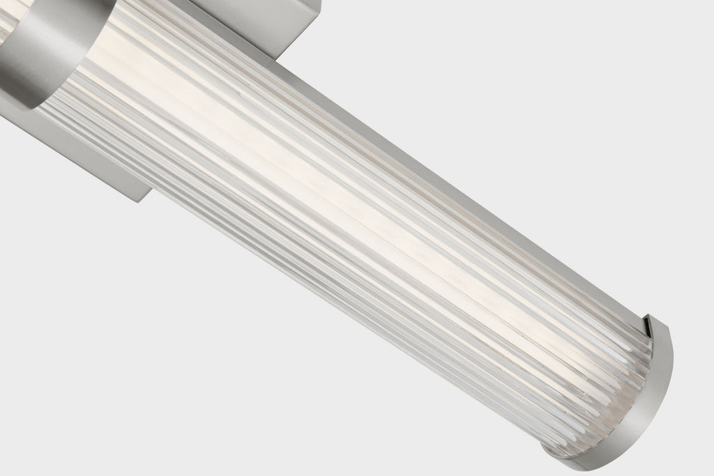 Syden Medium LED Wall / Bath Brushed Nickel Bulbs Inc